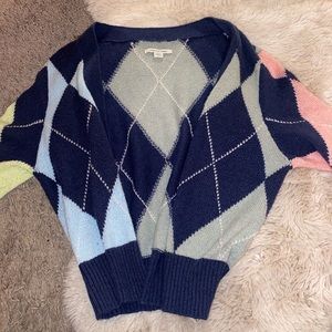 Woman’s argyle print cardigan
